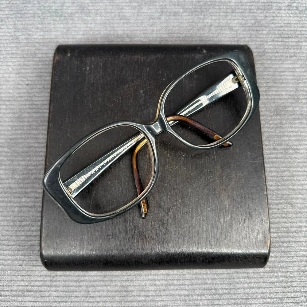 Ralph Lauren RA5102 Black Tortoise Rectangular Y2k Eyeglasses Frames 56-15-130
